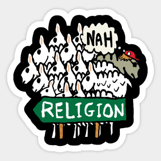 Anti Religion Atheist Sheep Sticker